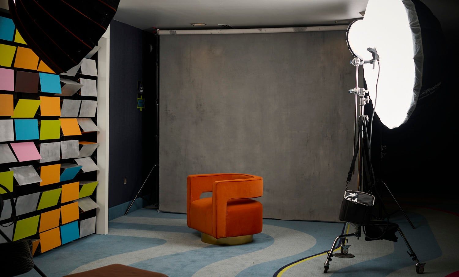 In-studio portrait setup — Studio JK Photography